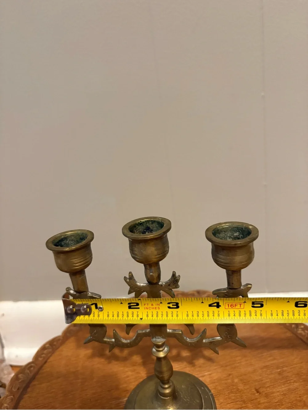Three-Arm Candelabra - Gold